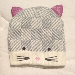 Barnes & Noble Gray and Pink Cat Ear Hat